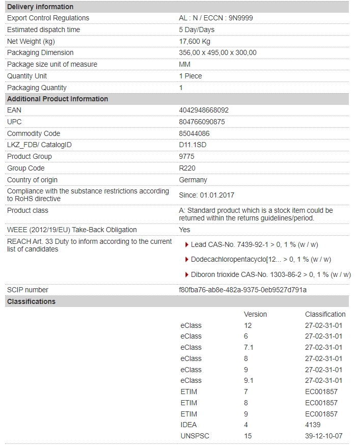 6SL3210-1PE27-5UL0