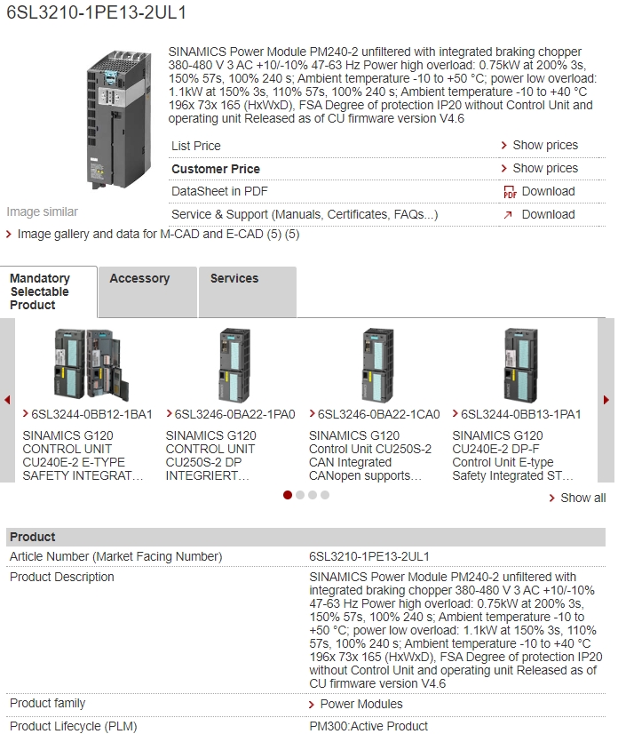 6SL3210-1PE13-2UL1