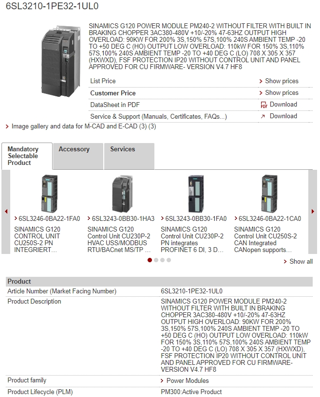 6SL3210-1PE32-1UL0