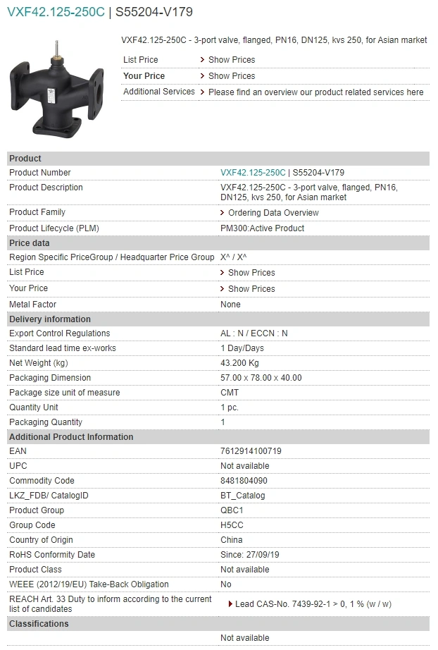 S55204-V179 VXF42.125-250C