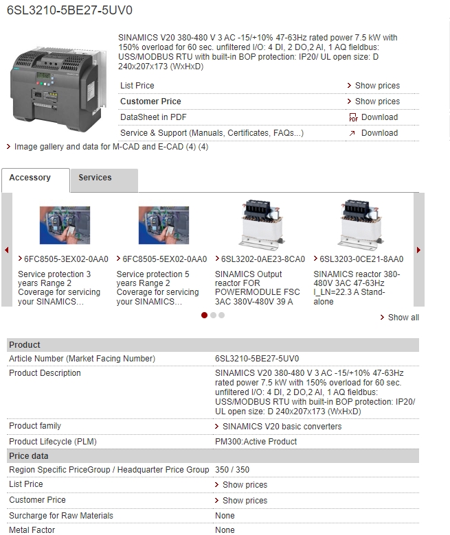 6SL3210-5BE27-5UV0