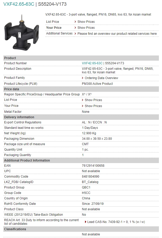 S55204-V173 VXF42.65-63C