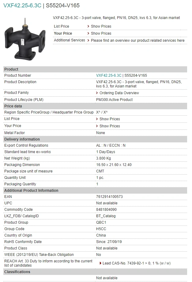 S55204-V165 VXF42.25-6.3C