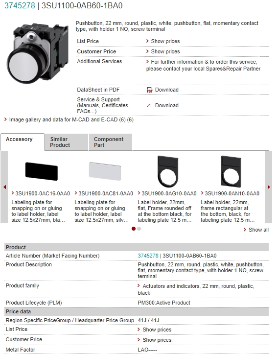 3SU1100-0AB60-1BA0