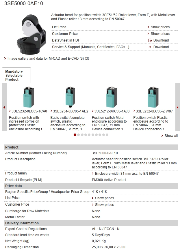 3SE5000-0AE10