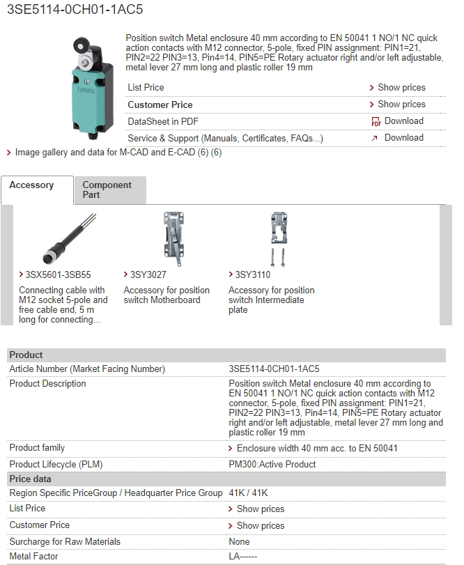 3SE5114-0CH01-1AC5