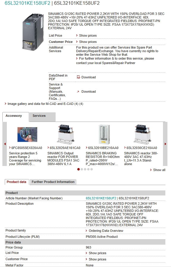 6SL3210-1KE15-8UF2
