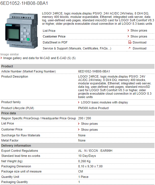 6ED1052-1HB08-0BA1