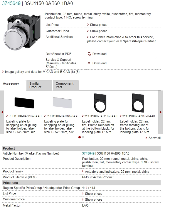 3SU1150-0AB60-1BA0