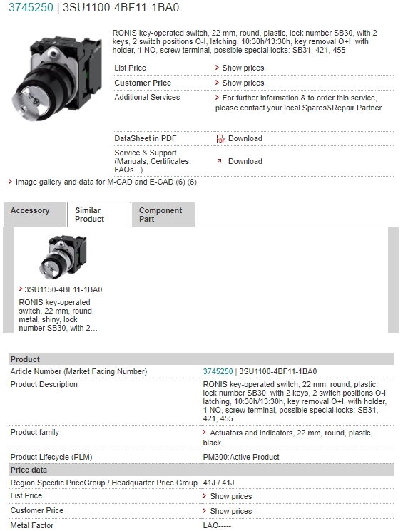 3SU1100-4BF11-1BA0