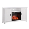 Combining practicality and aesthetics, this white fireplace cabinet will become a highlight in your home. High quality boards and exquisite craftsmanship showcase quality in every detail. Flexible and versatile design