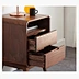 wooden bedside table