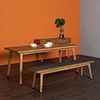 wood upholstered bench
