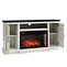 mirrored tv stand with fireplace