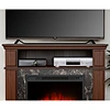 Brown fireplace
