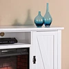 white fireplace cabinet