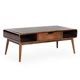 The solid wood tea table, with its heaviness and stability, gives people a strong sense of peace of mind, as if all restlessness and irritability can be calmed and comforted in front of it.