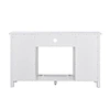 white fireplace cabinet