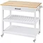 The design of the modern kitchen cart allows you to easily move and store kitchen supplies. It can help you better utilize kitchen space, making your kitchen look cleaner and more organized.