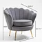 velvet high back armchair