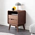 This solid wood nightstand with drawers is very suitable for modern home use. Its lines are simple and smooth, giving people a very fashionable feeling. And its style is versatile, no matter what style of bedroom it is placed in, it will not appear abrupt