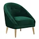 green velvet upholstery petal shaped sofa chair