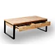 The long wood coffee table, with its heaviness and stability, gives people a strong sense of peace of mind, as if all restlessness and irritability can be calmed and comforted in front of it.