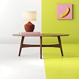 The modern circular coffee table, with its heaviness and stability, gives people a strong sense of peace of mind, as if all restlessness and irritability can be calmed and comforted in front of it.