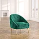 green velvet upholstery petal shaped sofa chair
