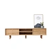 Made of Wood TV Table with Storage and Natural Brown Finish