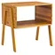 This solid wood nightstand is crafted from natural logs, featuring clear wood grain and a warm texture. Its compact size fits perfectly beside the bed. With a drawer and tabletop design, it offers convenient storage, adding a rustic and cozy touch to the