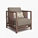 This Chinese-style single sofa features a solid wood frame crafted with mortise and tenon joints, paired with embroidered soft cushions and traditional Chinese patterns. Its elegant design combines comfort and oriental charm, adding a touch of leisurely s