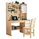 This wooden desk, made of solid wood, has a warm texture. With a combination of multi-layer bookshelves and drawers, it enables easy classified storage, creating a neat and comfortable space for study and work.