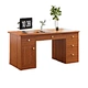 This computer office desk is designed for efficient work. Its spacious desktop can easily accommodate the computer host and monitor. With cable management holes on the side for neatness, and a sturdy structure for reliable load-bearing, it offers you a co