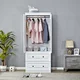 Modern Custom Small Design Single 2 Door White Baby Kids Latest Cabinet With Dressing Table Living Room Bedroom Wooden Wardrobes