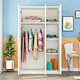white solid wood wardrobe