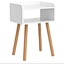 This white solid wood nightstand with hollow design refreshes the space with pure white. The solid wood hollow carvings are delicate and agile, with a drawer for convenient storage and a tabletop for placing lamps. Its light shape takes up no space, addin