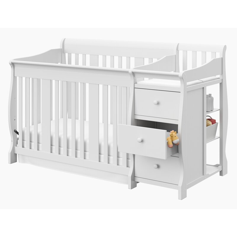 Crib in nursery room setting