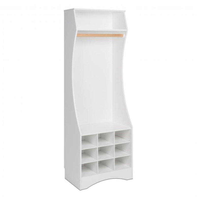 Spacious storage compartments inside wardrobe