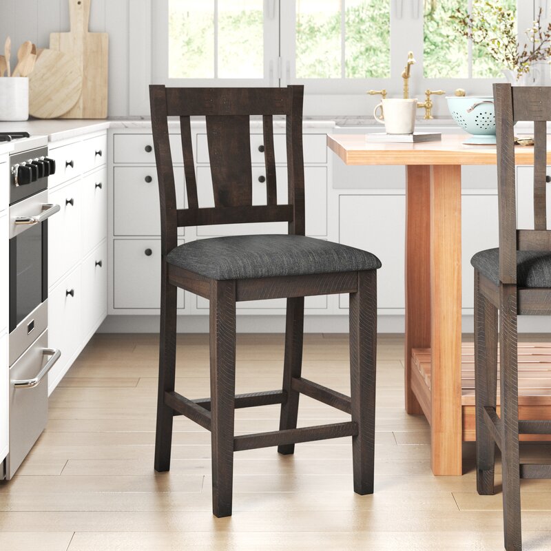 solid wood counter stool