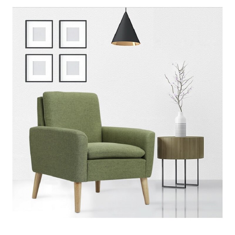 Single accent chair with modern minimalist design