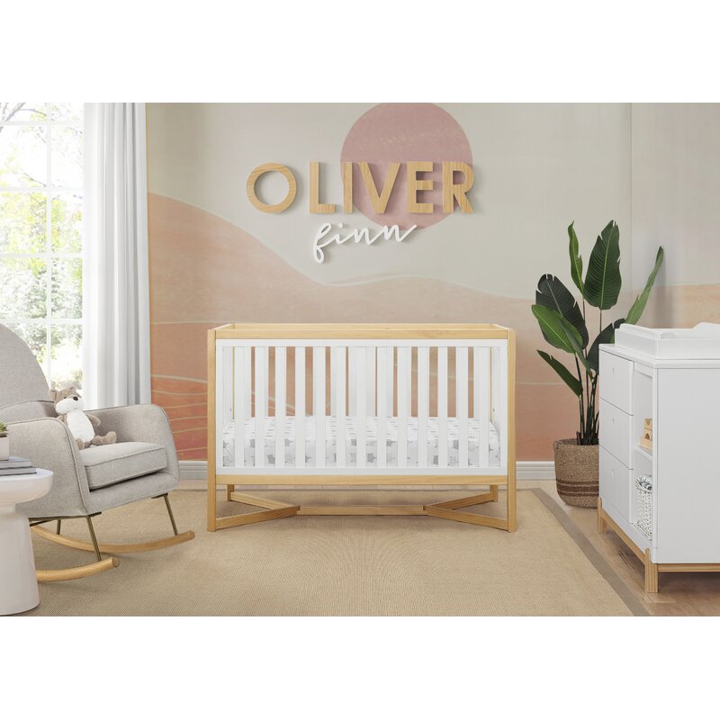 Crib in nursery setting