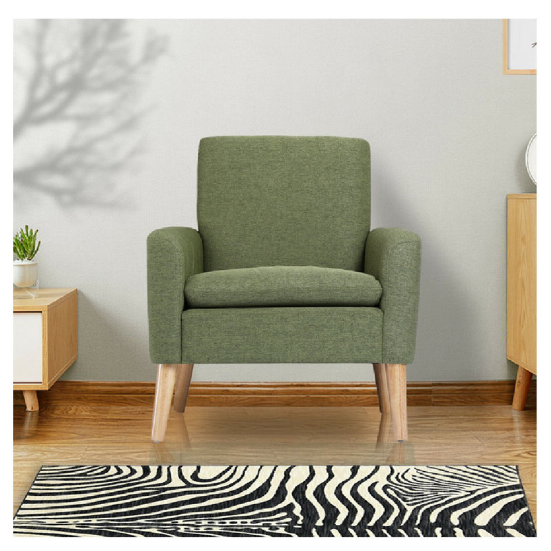 Accent chair in living room corner
