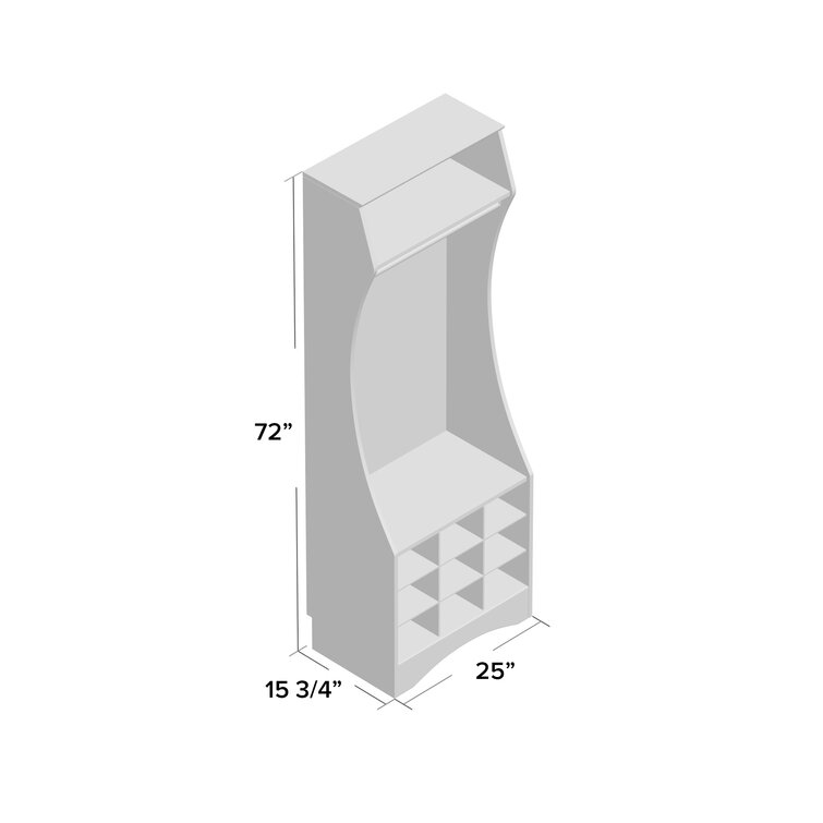 Wardrobe in compact bedroom setting
