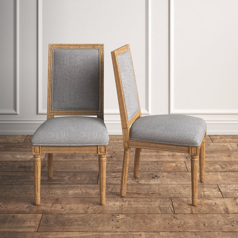 Nordic dining chair side view solid wood legs