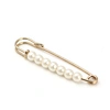 80mm Plated Gold Fresh Water Pearl Brooch Pin Large Pearl Safety Pins