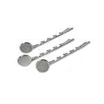 Silver Bobby Pins with Round Tray