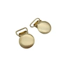 pacifier clips custom
matte gold suspender clips
15mm round metal suspender clips