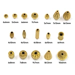 4mm-18mm Solid Brass Wrinkled Pumpkin Bead