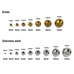 Stainless Steel and Brass  Round Hollow  Spacer Beads